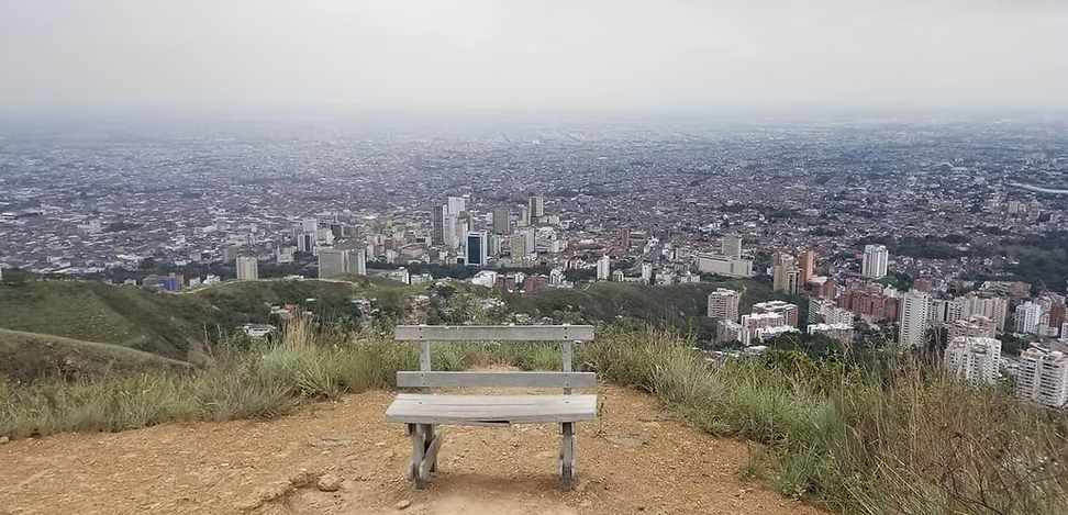 Bench overlooking Cali city